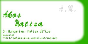 akos matisa business card